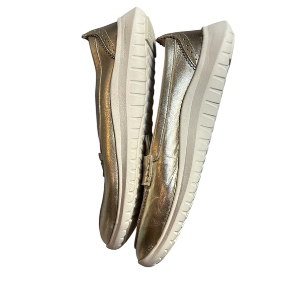 NEW Cole Haan Women's Zerogrand Meritt Leather Metallic Gold Loafer - Size 8 - Picture 8 of 9